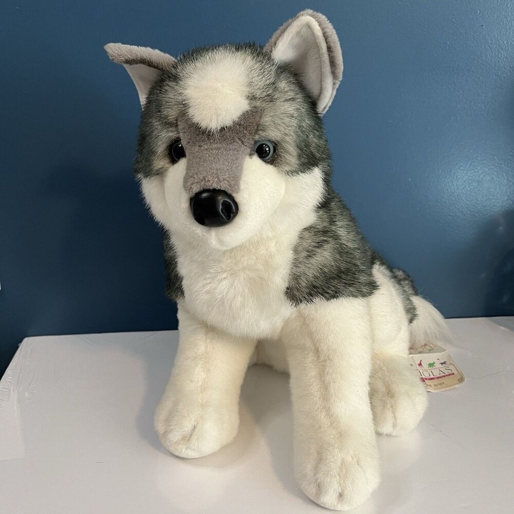 Douglas Aspen Realistic Husky Plush Stuffed Animal Dog 16” w/Tags Vintage *HTF